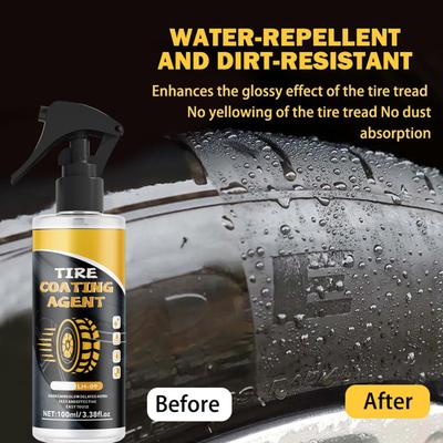 Wheel Shine 100ML Maintenance Liquid Tire Cleaner And Shine For Rubber Vehicle Exterior Automotive Truck Trailer Tractor RV SUV