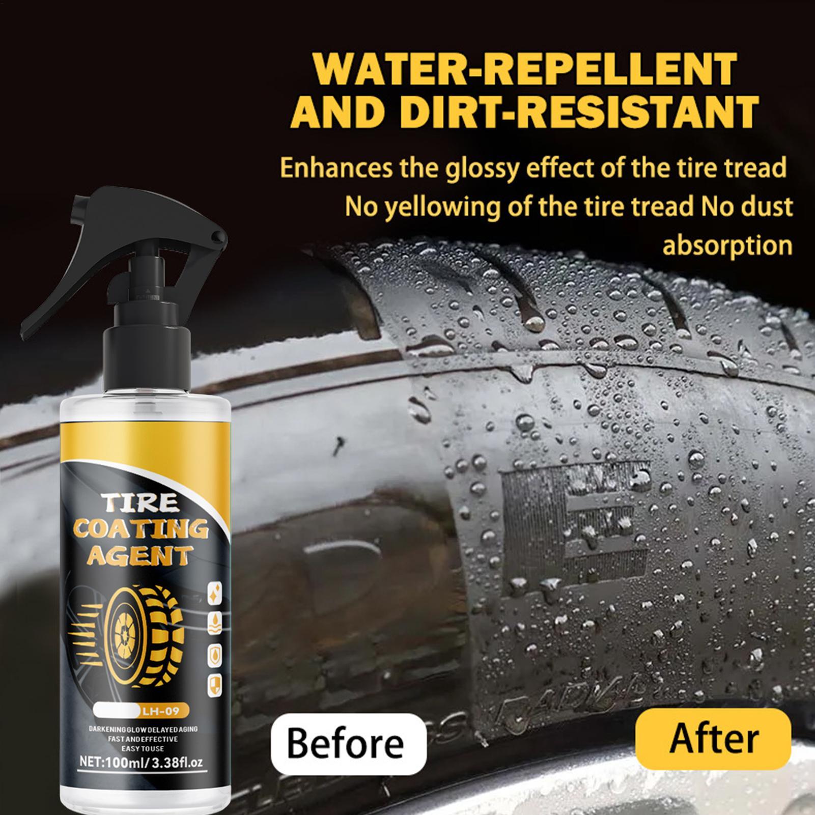 Wheel Shine 100ML Maintenance Liquid Tire Cleaner And Shine For Rubber Vehicle Exterior Automotive Truck Trailer Tractor RV SUV 100ml