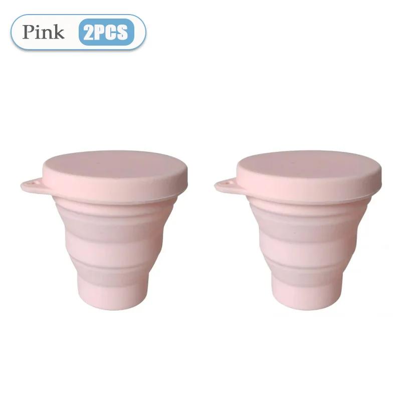1-10PCS 180ML Silicone Collapsible Water Cup Outdoor Camping Travel Portable Foldable Lid Coffee Cup Sports Hiking Accessories