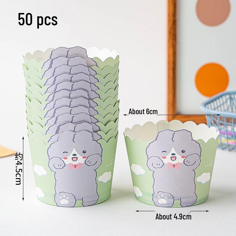 50 Hochtemperatur-Beständige Kraftpapier Muffin- & Chiffon-Kuchenförmchen - Lebensmittelqualität, Einweg, Runde Backförmchen