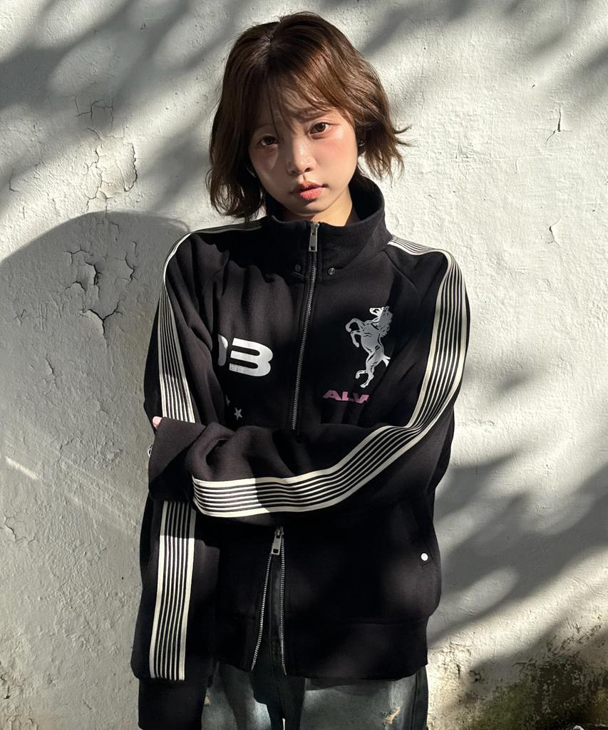Amou Amou Horse Track Jacket Black