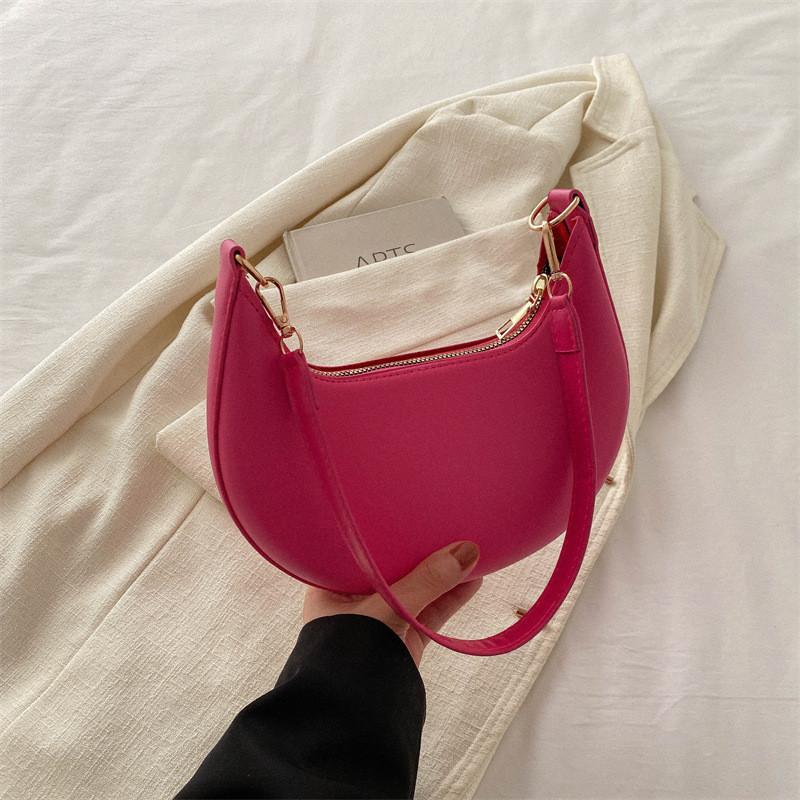 Stylish Street Fashion Pu Crescent Shoulder Bag Trendy Hobo Handbag For Women
