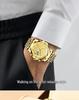 Tycoon Gold Men's Waterproof Diamond-Set Luminous Date Watch