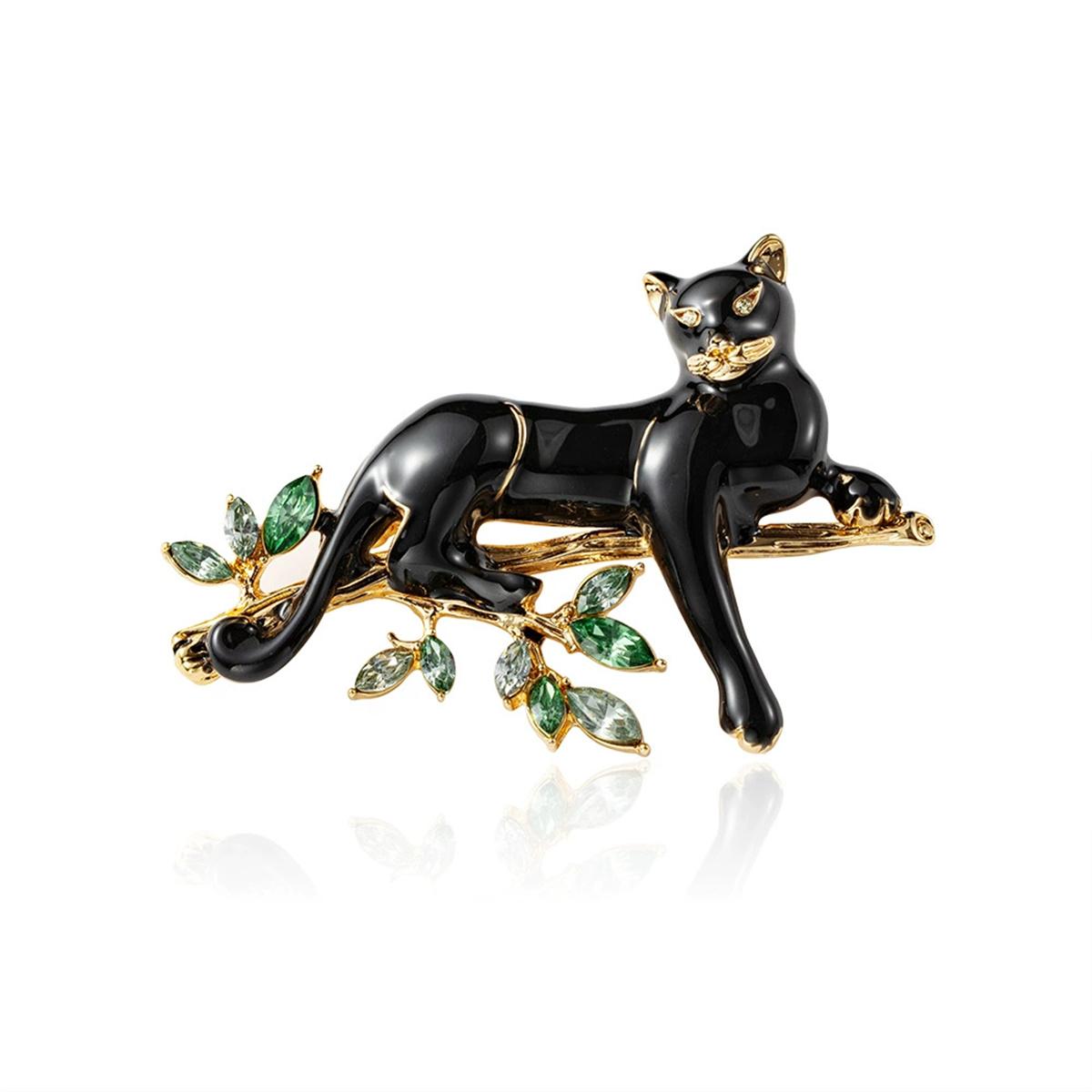 

Retro Cool Leopard Broch Creative Personality Pin Fashion Trend Jewelry Accessories Birthday Festival Party Gift Souvenir 2026