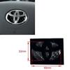 Carbon Fiber Car Steering Wheel Emblem Badge Sticker For Toyota RAV4 Hilux Aygo Yaris Ractis Corolla Camry CHR Auris Tacoma