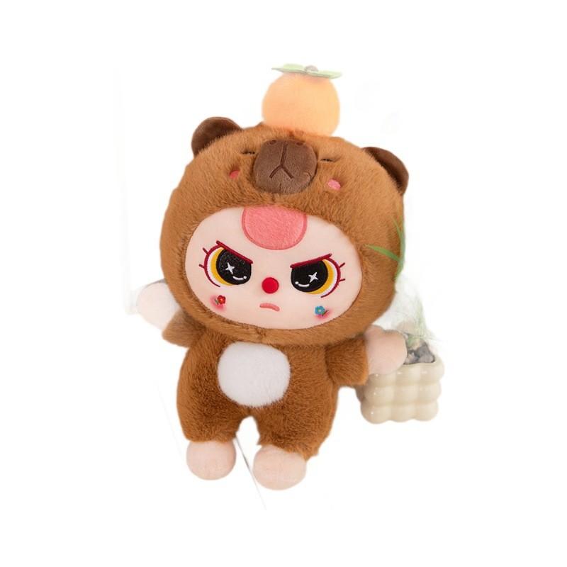 Orange Baby Capybara Plush Toys Cartoon Stuffed Doll Decorations Gifts Kids