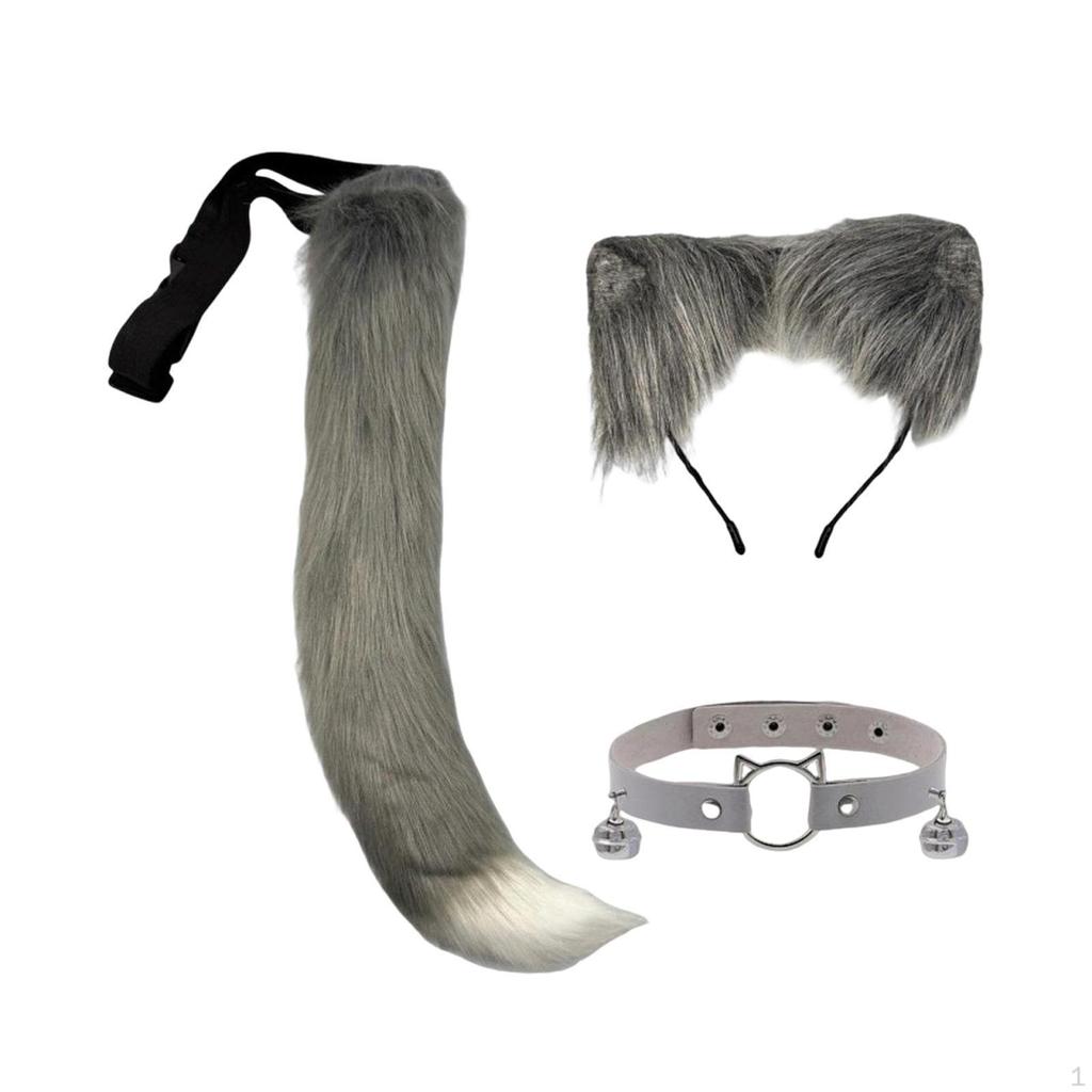 3 Pieces and Tail Set ,Cosplay Costume, for Dress up, Stage Show