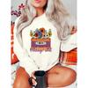 Women Fashion Leopard Vintage Flower Long Sleeve Print Sweatshirts Clothes Ladies Clothing Graphic Pullovers