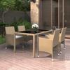 Day and Night - Day and Night Garden Dining Set 5 Pieces Synthetic Rattan Beige Glass