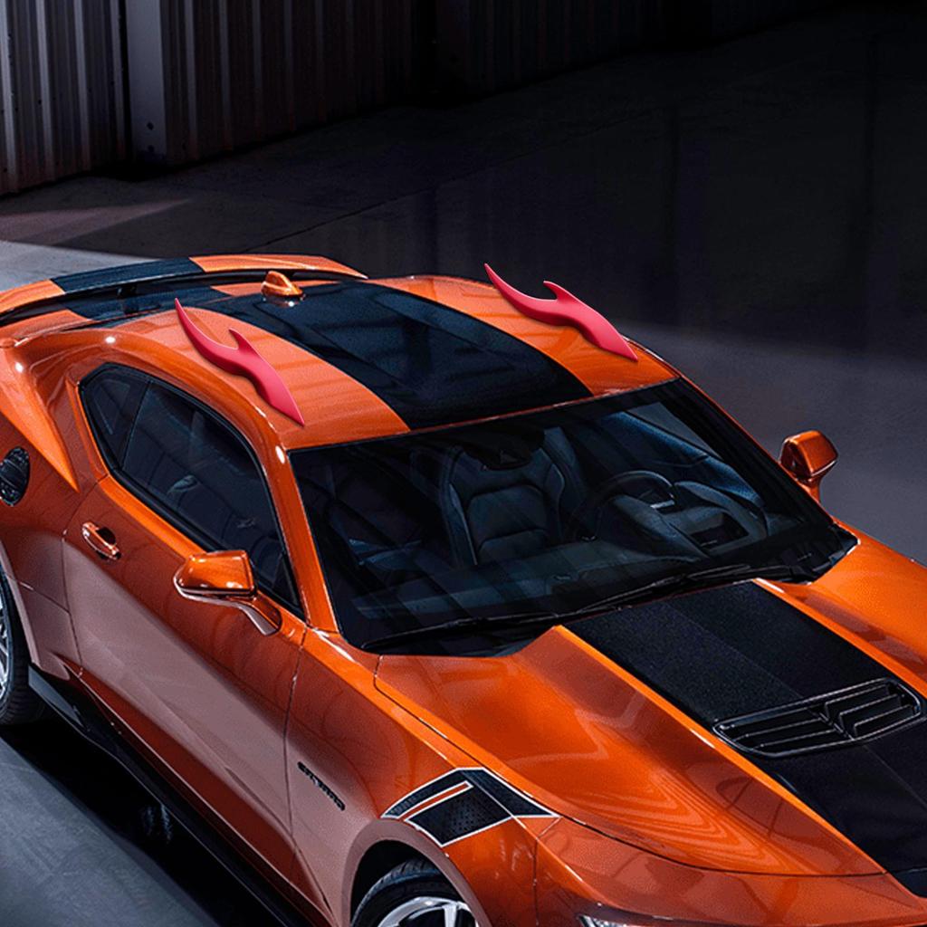 1 Pair Three-dimensional Car Roof Dragon Corner Decoration Adhesive Car Exterior Decor Dragon Horns Car Exterior Decor