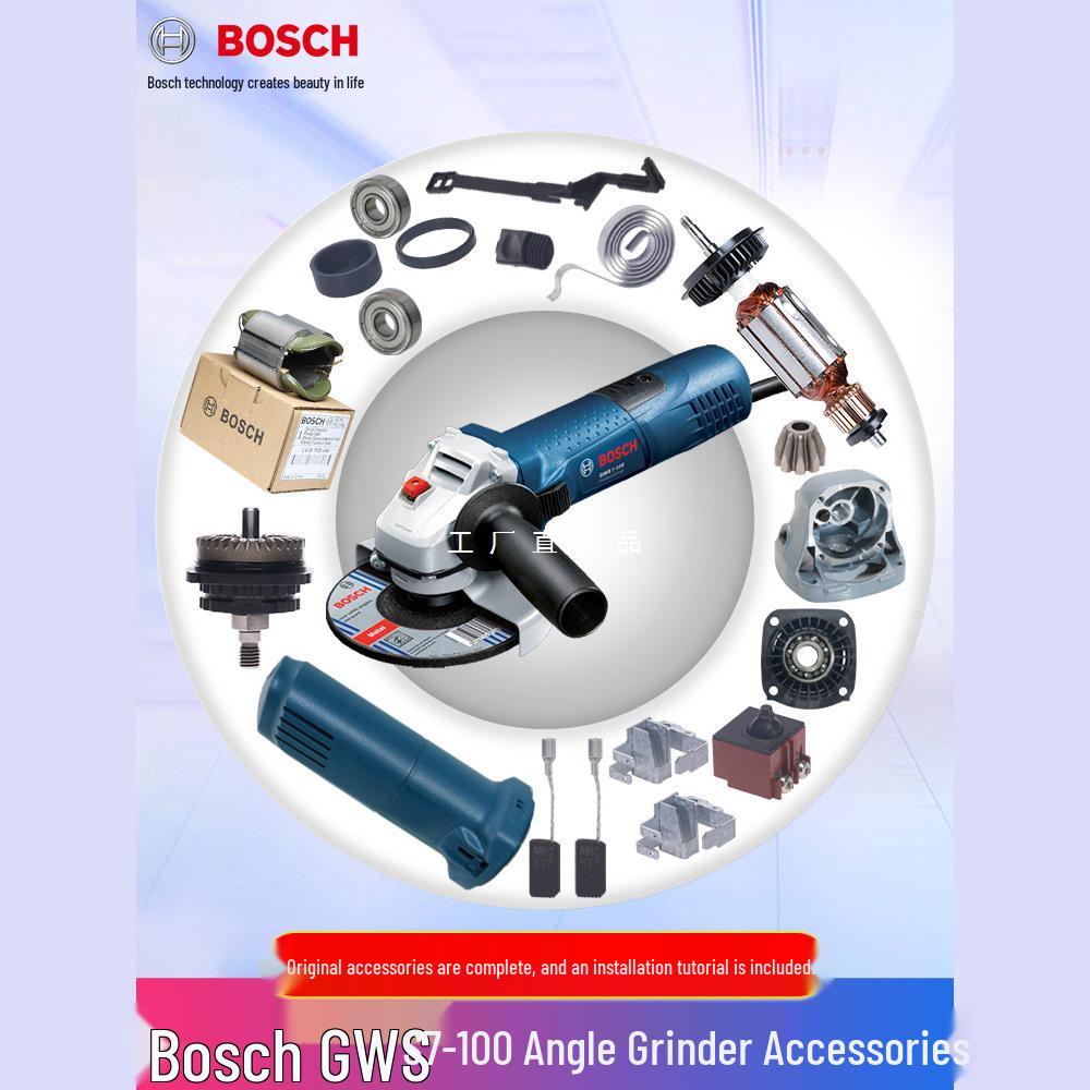 Bosch Angle Grinder Parts: Rotor, Stator, Switch, Carbon Brush, Housing, Gear for GWS7-100/125