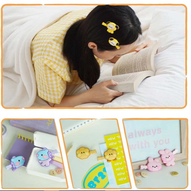 BTS BT21 Offizielle Minini Haarspange Haarnadeln(1 Packung, 2 Haarspangen. )