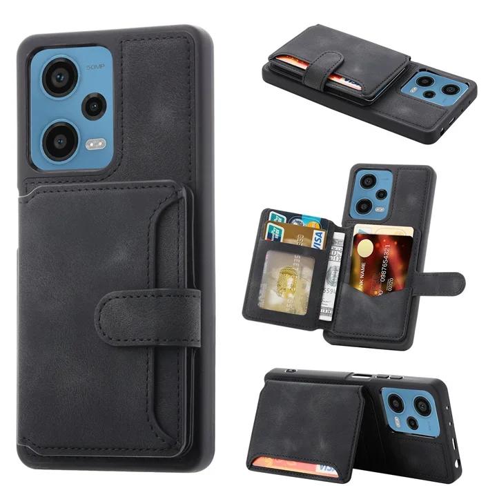 For Redmi 12c 11a Note 12s 12r 11s 11 s 11e Pro Poco X5 RFID Block Leather Card Case For Xiaomi Redmi Note 12 Pro 5G Back Cover