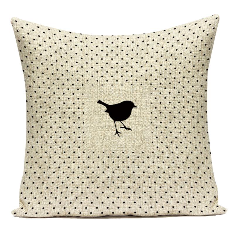 Nordic Geometry Cushion Cover Sofa Pillow Cases Bird Tree Print Pillow Cover For Bedroom Home Decor Car Office Decorative