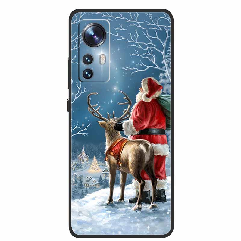 Christmas Cartoon Case For Xiaomi 12 Pro Case for Xiaomi Mi 12 Lite 12X 12S Ultra Silicone Soft TPU Cover for Xiaomi 12X Case