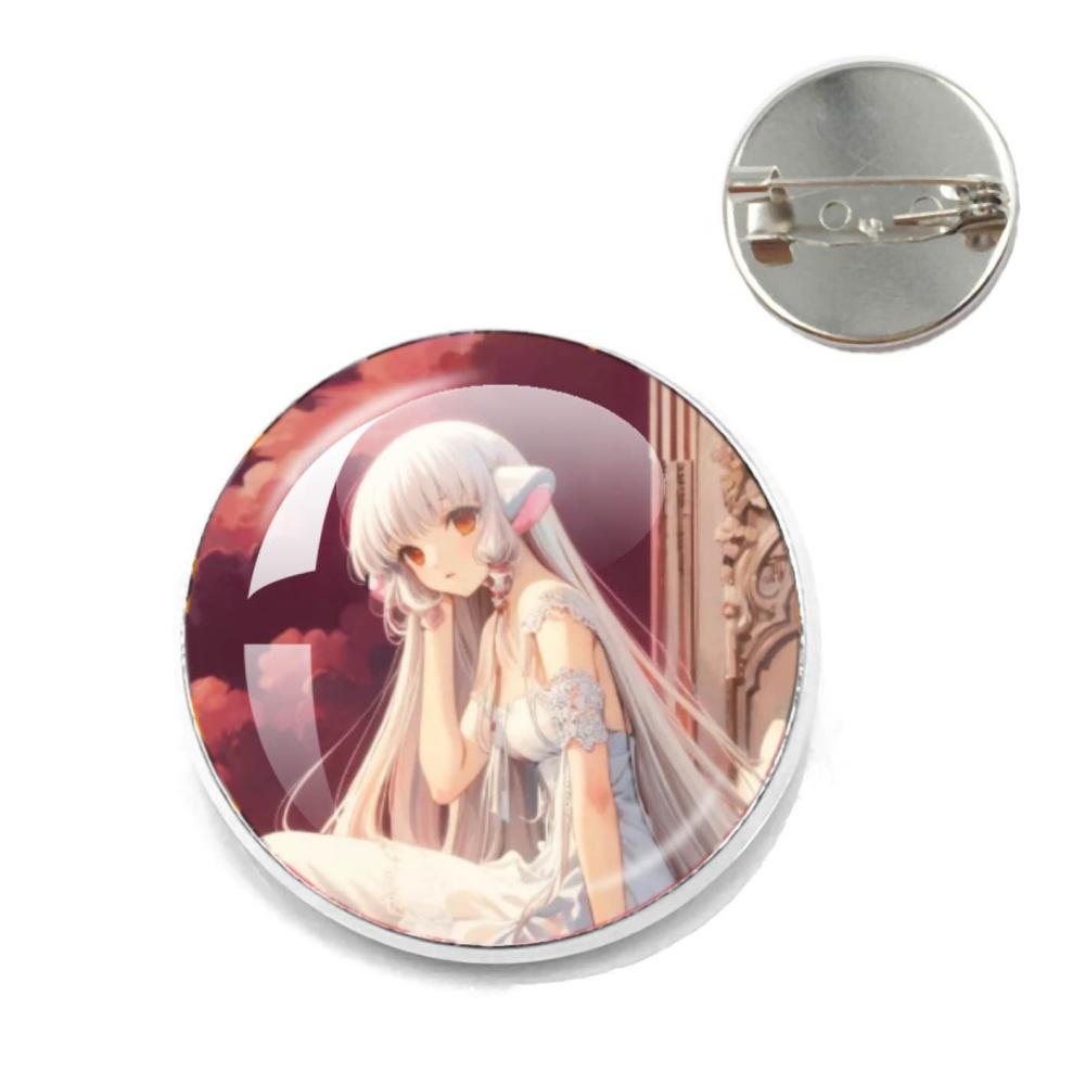 Anime Chobits Pin Metal Brooches Cute Collar Lapel Pin  Chi Cute Creative Funny Cartoon Badge Brooch Hat Lover Jewelry Gift