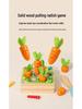 Montessori Toddler Puzzle: Four-in-One Fine Motor Skills Wooden Toy with Carrot Pulling and Cutting Fun