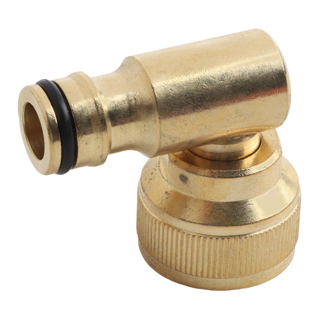 Brass Hose Adapter 3/4 BSPF Threaded Tap Connector 90 Degree Nipple Quick Connect Garden Hose Fittings For Watering Irrigation