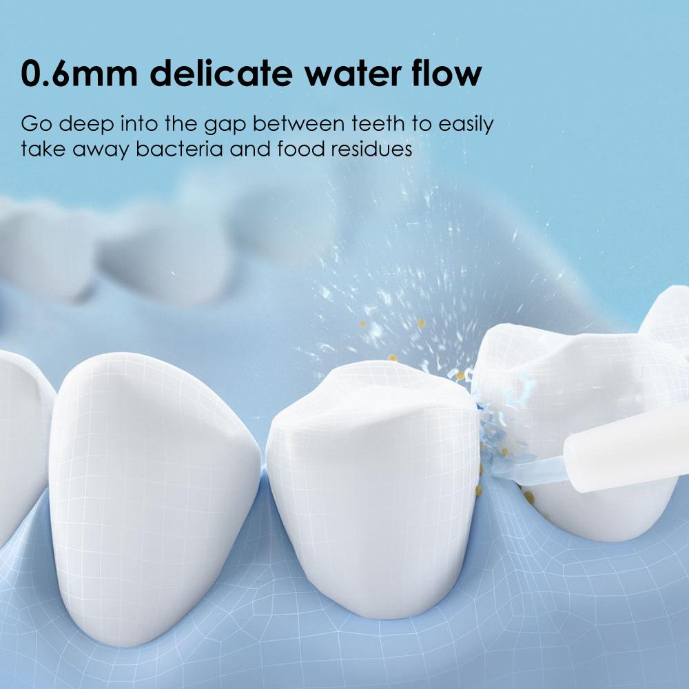 Oral Irrigator Electric Tooth Cleaner Portable Dental Water Flusher with 230ML Water Tank Mouth Washing Teeth Whitening