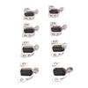8Pcs 110 Degrees Screw On Self Closing Compact 33 Hinge Zinc Alloy Sturdy Structure Cabinet Door