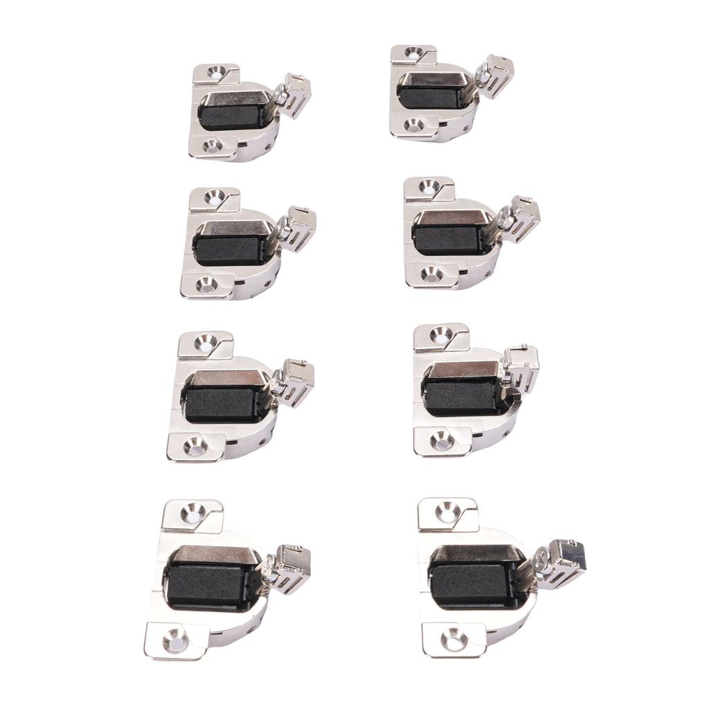 8Pcs 110 Degrees Screw On Self Closing Compact 33 Hinge Zinc Alloy Sturdy Structure Cabinet Door