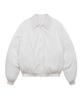 Ironyporno Whiteline 86-Iro340 Essential Balloon Glossy Collar Short Padded Jacket White
