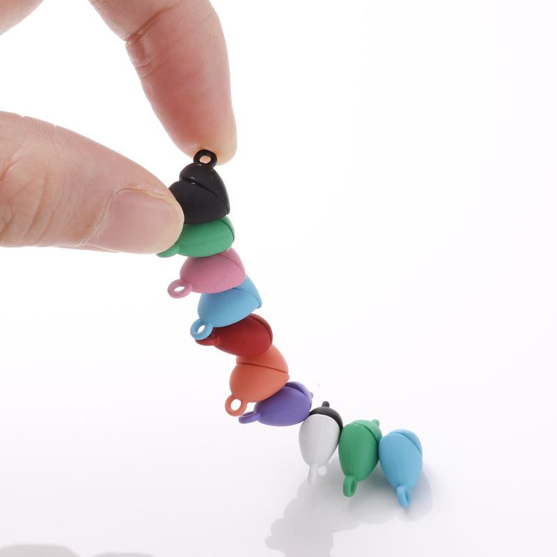 5pcs Colorful Heart Magnet Buckle Connector Clasp Magnetic Clasps for Bracelet Necklace DIY Accessory