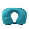 Inflatable U-Shaped Neck Support Pillow - Foldable Portable Milk Silk Travel Essential