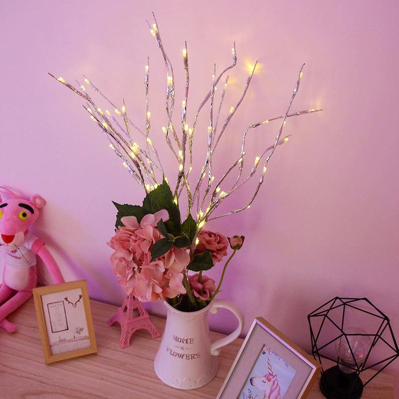 Nordic LED Branch Lights: Colorful Night-Light Decor for Bedrooms and Rooms