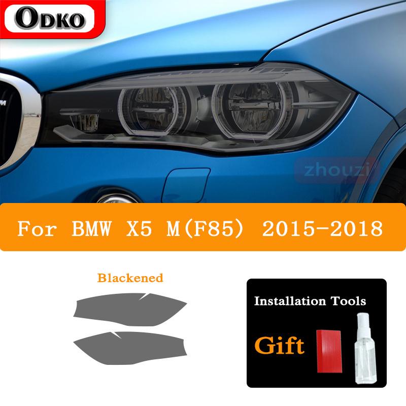 2 vnt. BMW X5 F15 M F85 G05 Automobilio priekinių žibintų tamsinimo juoda apsauginė plėvelė Vinilo apsauga Skaidrus TPU lipdukas Priedai
