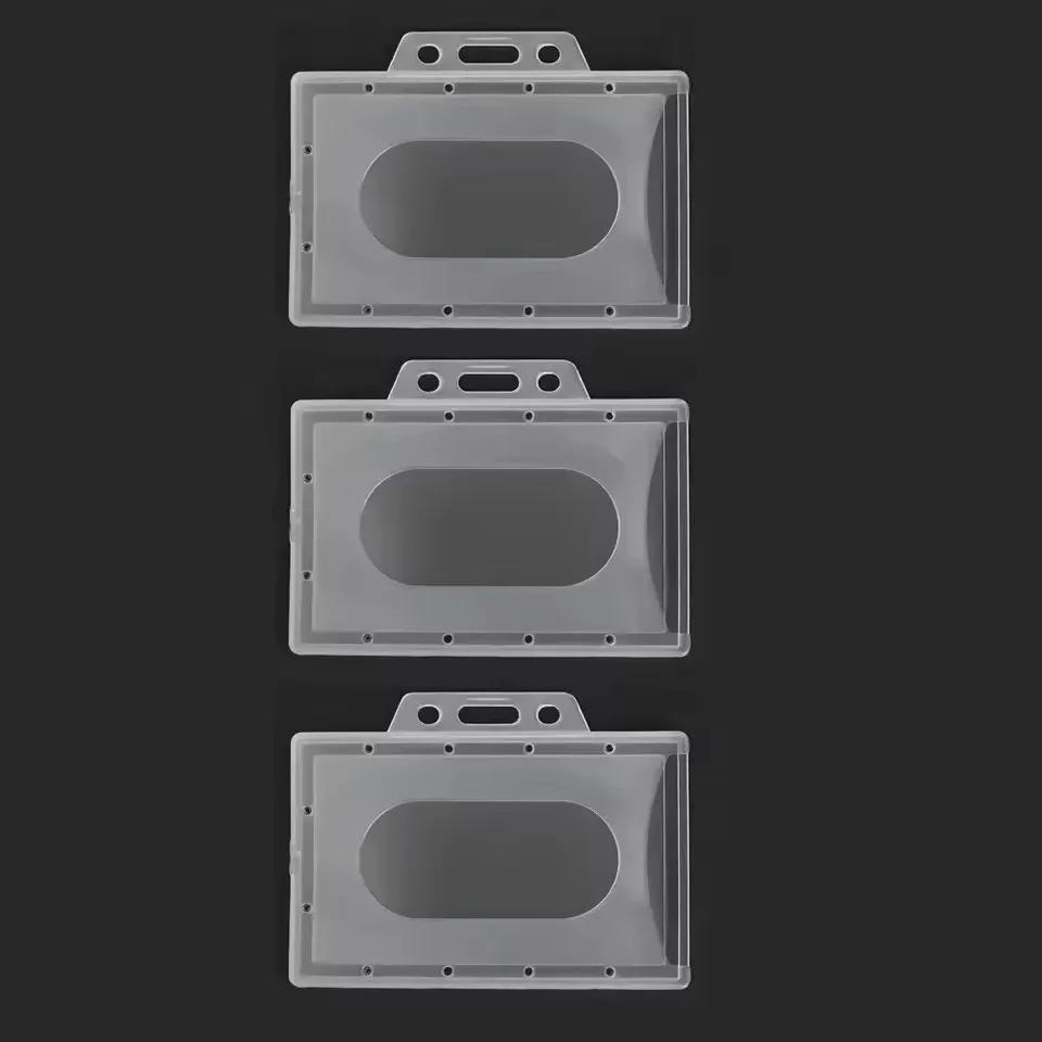 20/10/5/1PCS Transparent Frosted ID Tag Name Badge Holder Premium Clear Plastic Card Sleeve for Nurse Staff Card Protector