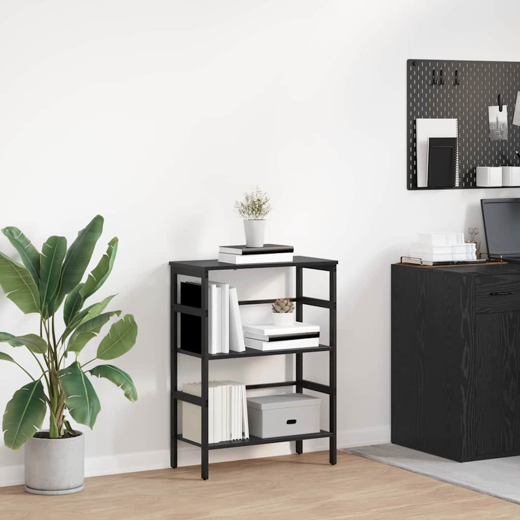 Bookshelf Black Oak Look 60 x 29.5 x 81 cm