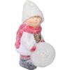 Ceramic figurine of a boy with a battery-operated ball, 15.5 cm