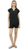 Bimba Womens Black Buttondown Pj 2-Piece Set Shirt & Shorts Night Dress-10