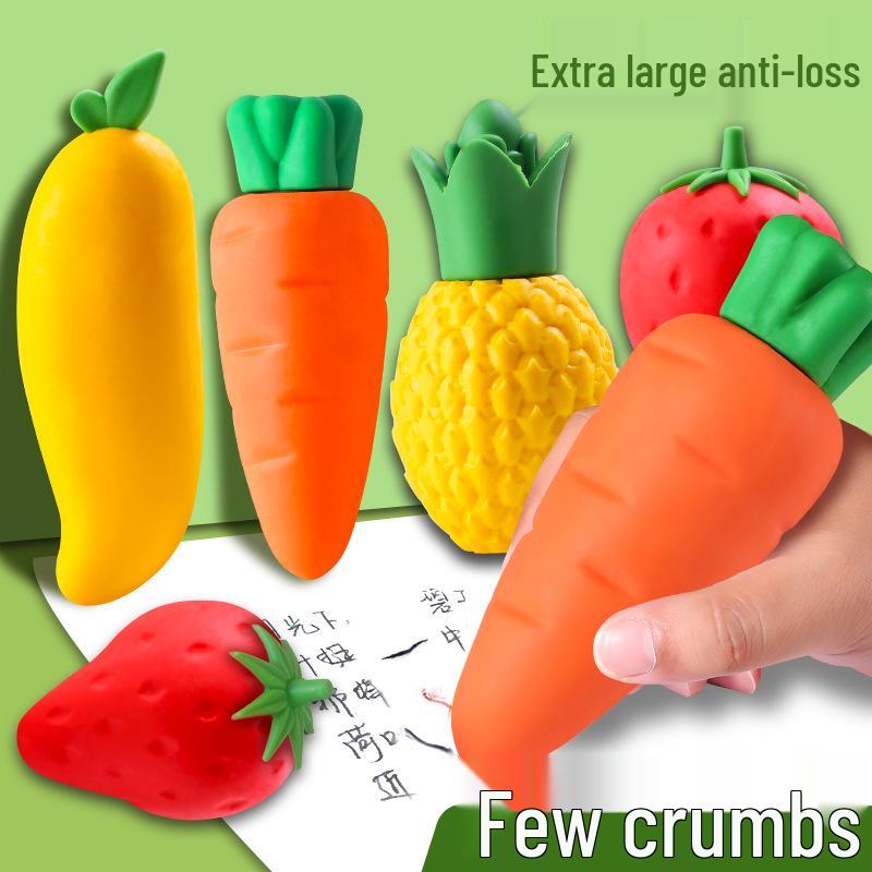 Jumbo Cartoon Carrot Eraser for Kids – Extra Large, No Marks