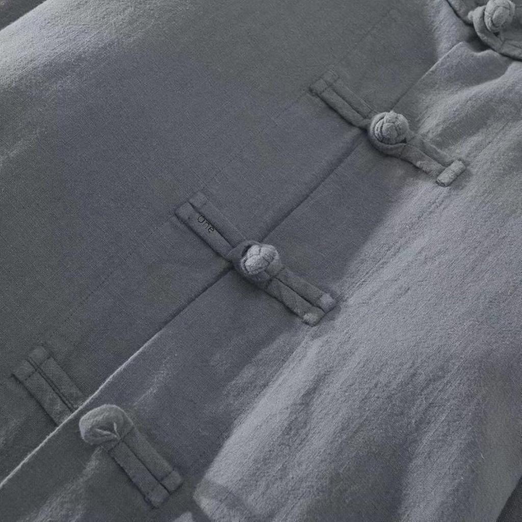 Men's Long-Sleeve Casual Loose Fit White Linen-Cotton Shirt for Spring/Summer