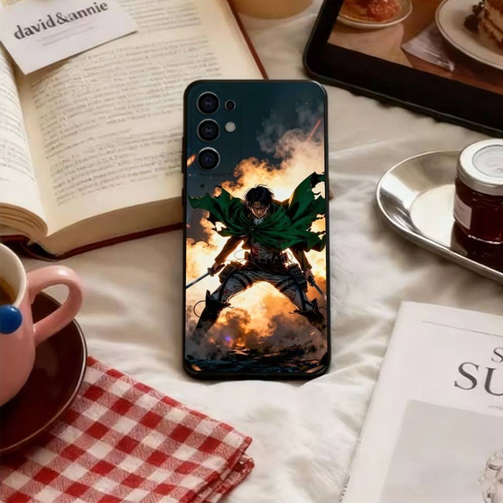 

Чехол для телефона Леви Аккермана для Samsung S25, S24, S21, S22, S23, S30, Ultra, S20, Plus, Fe, Мягкий черный чехол Samsung S225G