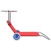 Foldable Sun Lounger with Sunshade and Wheels Steel Red