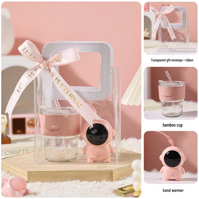Glass Cup & Hand Warmer Gift Set