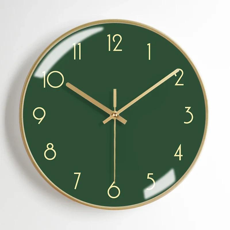 

Nordic Silent Wall Clock Metal Modern Kitchen Living Room Creative Luxury Wall Clocks Home Decor Relogio De Parede Gift FZ723 12 inch