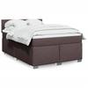 Vidaxl Letto Continentale Con Materasso, Marrone, Tessuto, 140X190 Cm