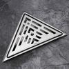 Dreieckiger Bodenablauf 304 Edelstahl Küche Badezimmer Dusche Abfallgitter Sieb WC Wasser Geruchshemmend Eckbodenabläufe