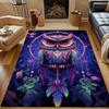 Owl Dream Catcher Creative Print Carpet for Living Room Bedroom Bedside Sofa Table Floor Mat Home Area Rug Decoration