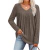 Women's Fashionable Long-sleeved Pullover Solid-color Top