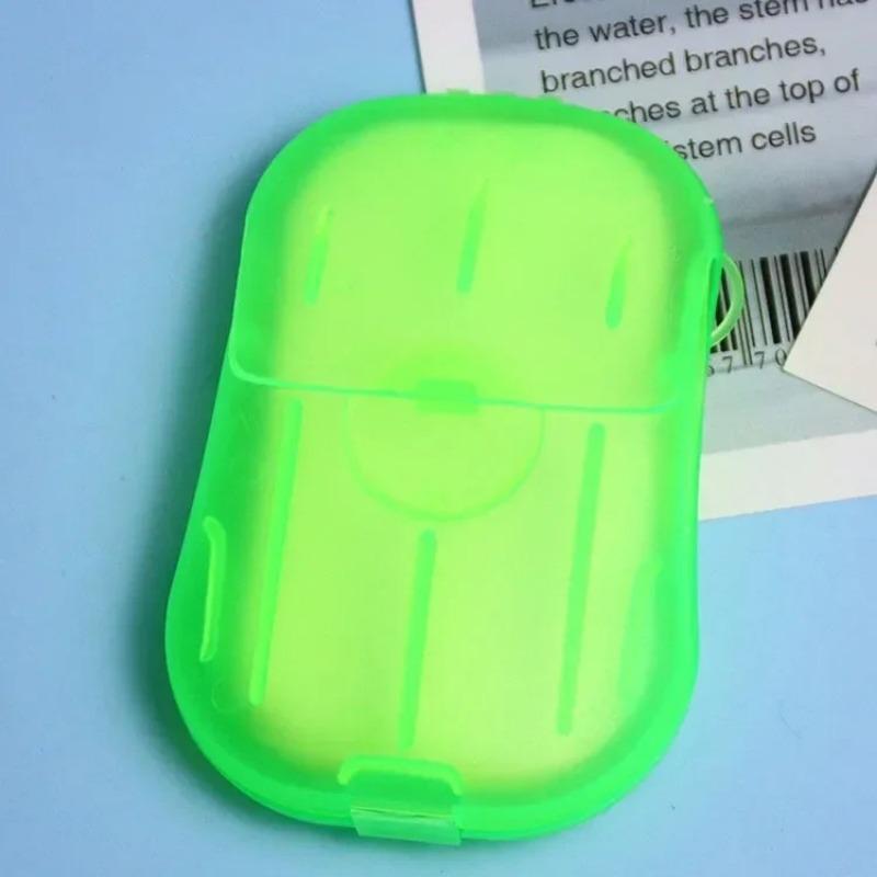 Disposable Soap Tablets Soap  Paper Sheets Portable Travel Fragrance Bath Towels  Foam Paper Soap Boxes Soap Sheets Soap Dish