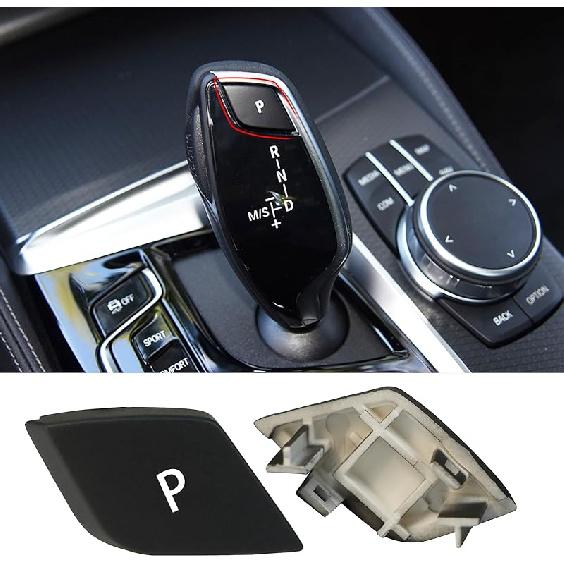Jaronx Совместимая с BMW Кнопка P на рычаге переключения передач для 5  G30 G31 G38/ 6’ GT G32/ 7  G11 G12/ X3 G01 G08/ X4 G02, Замена кнопки парковки на рычаге переключения передач Matt Black