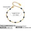 European Style Dopamine Color Block Necklace & Bracelet Set: Stainless Steel Drip Oil, Clavicle Design, Simple & Stylish Personality.
