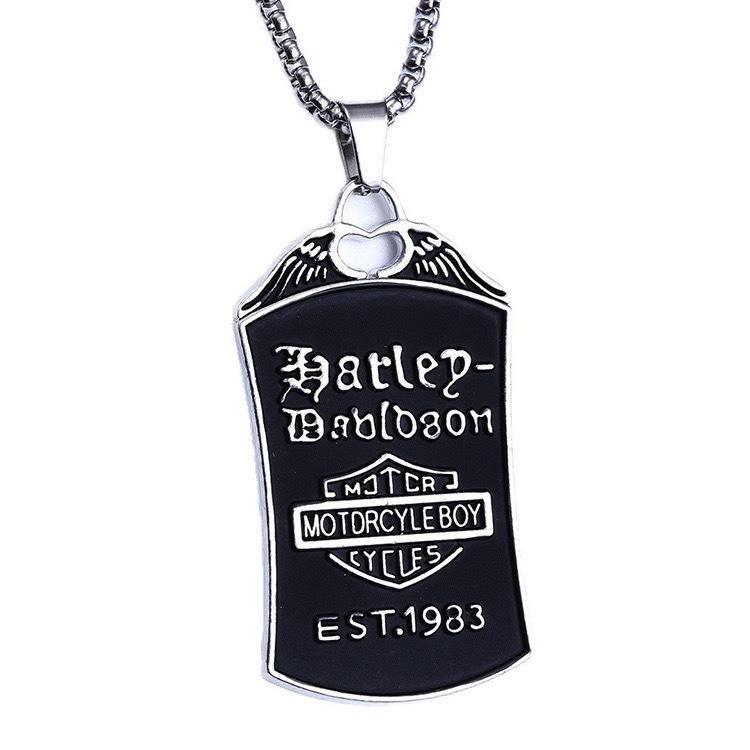 Halskette Herren Hip Hop Modemarke Gravur Hundemarke Anhänger Vielseitige Kette Europäischer und Amerikanischer Stil Identifikationsmarke