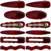 Alloy Encore Red Hair Clip Women's New Irregular Forehead Broken Hair Duckbill Clip Hair Accessories