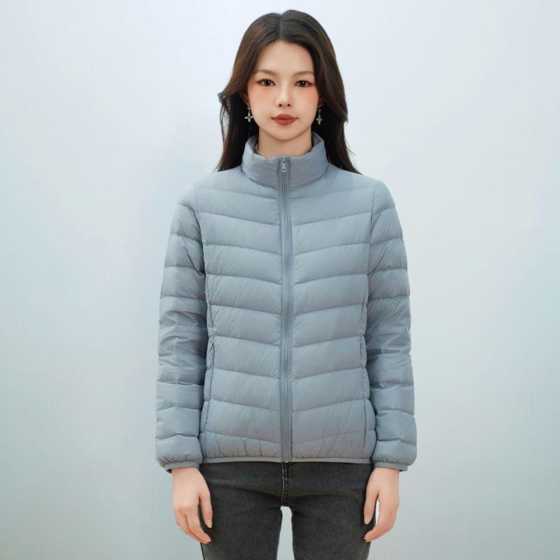 Women's new national standard 90 down simple down solid color women's stand-up collar women's clothing light down jacket women